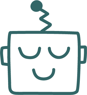 person with robot head